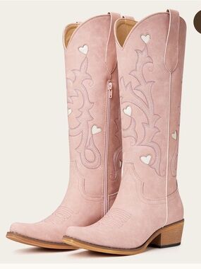 NWOT! Redtop Hallie pink heart cowgirl boots